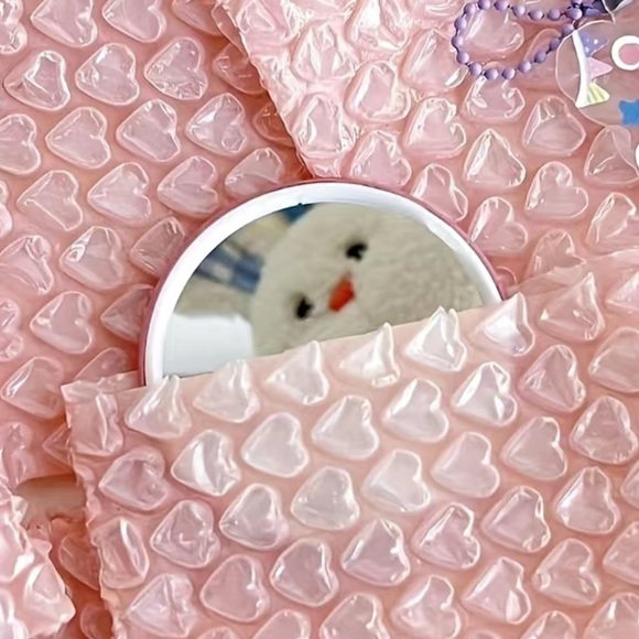 10pcs Pink Heart Shaped Bubble Film Bags - Picture 2 of 5